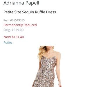 Adrianna Papell sequin dress